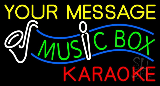 Custom Red Karaoke Block With Logo Neon Sign