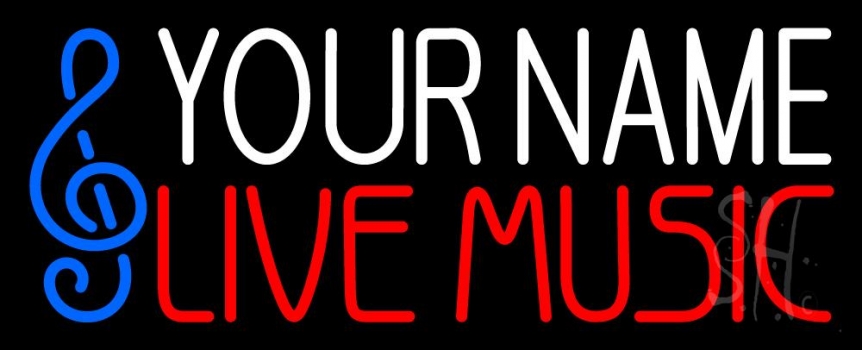 Custom Red Live Music Block Neon Sign