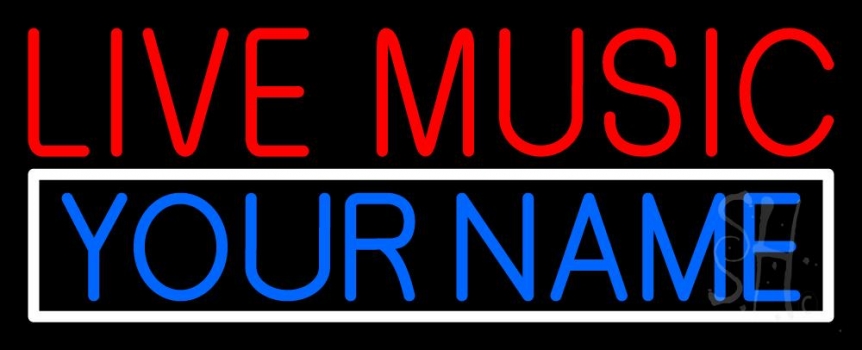 Custom Red Live Music Neon Sign