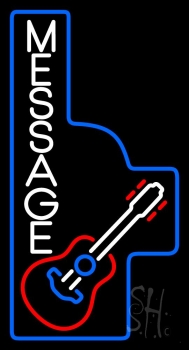 Custom Vertical Guitar Neon Sign