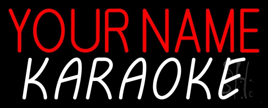 Custom White Karaoke Neon Sign