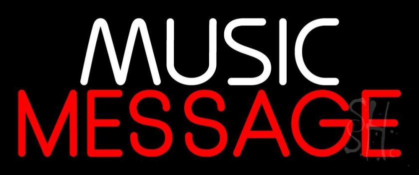 Custom White Music Neon Sign