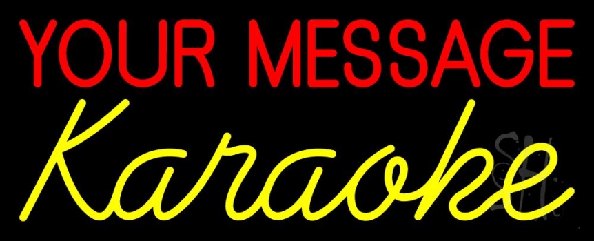 Custom White Yellow Karaoke Neon Sign