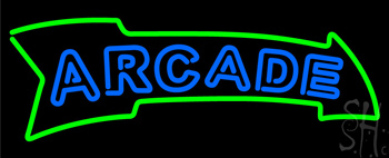 Blue Double Stroke Arcade Neon Sign