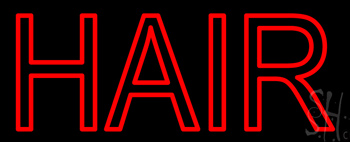 Red Double Stroke Hair Neon Sign