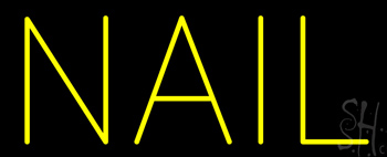 Yellow Nail Block Neon Sign