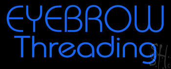 Blue Eyebrow Threading Neon Sign