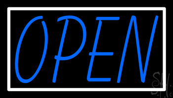 Red Open Fish Logo Flashing Neon Sign