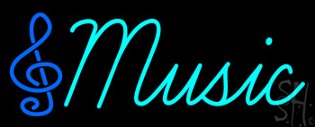 Musical Note Red Music Neon Sign
