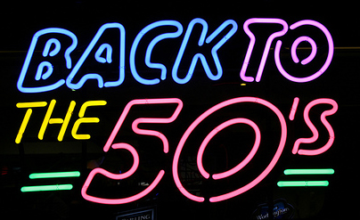 Back To The 50s Logo Neon Sign