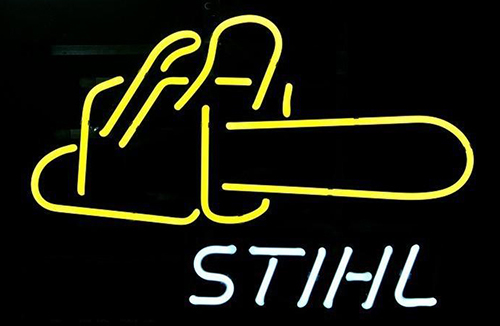 Big Stihl Chain Saw Chainsaw Logo Neon Sign