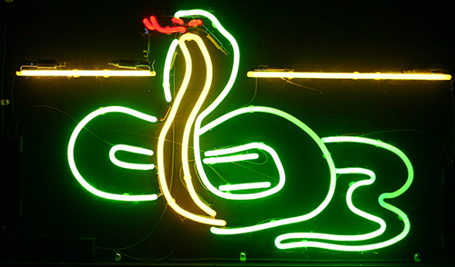 Cobra Snake Logo Neon Sign