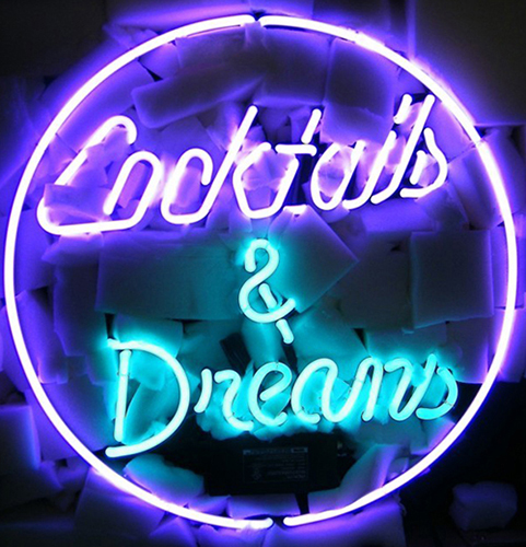 Cocktails And Dreams  Logo Neon Sign
