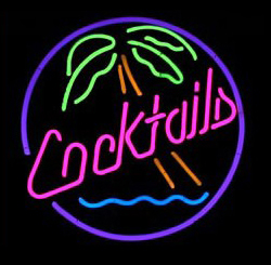 Cocktails Logo Neon Sign