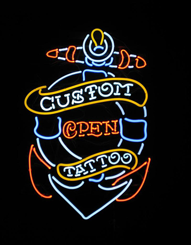 Custom Open Tatoo Neon Sign