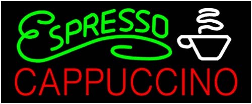 Espresso Cappuccino Logo Neon Sign