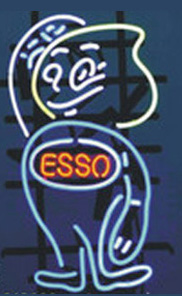 Esso Oil Logo Neon Sign