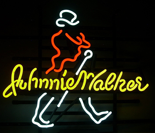 Ew Johnnie Walker Whiskey Logo Neon Sign
