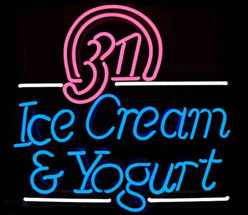 Ice Cream Yogurt Logo Neon Sign