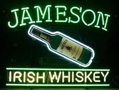 Jameson Irish Whiskey Logo Neon Sign