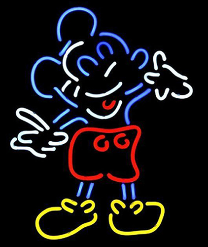 Mickey Mouse Minnie Logo Neon Sign