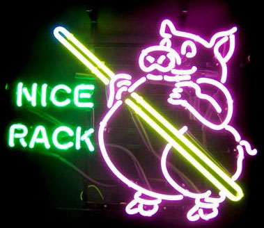Nice Rack Pig Logo Neon Sign