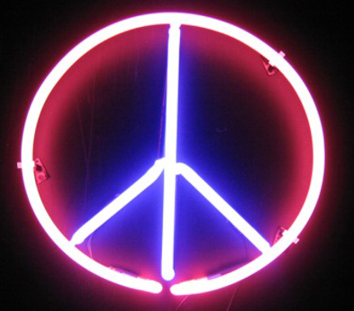 Peace Icon Neon Sign
