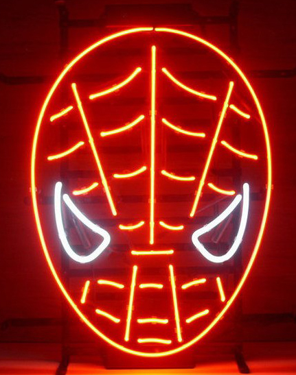 Red Spiderman Logo Neon Sign