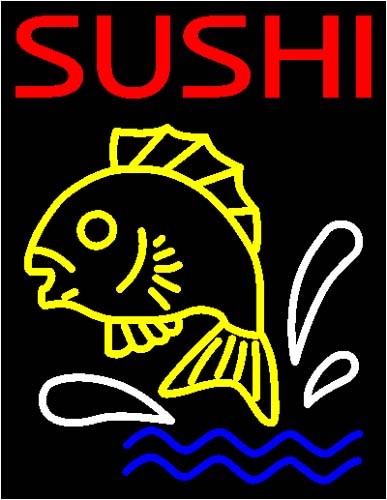 Sushi With Fish Neon Sign