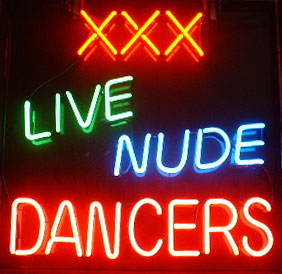 Xxx Live Nude Dancers Neon Sign