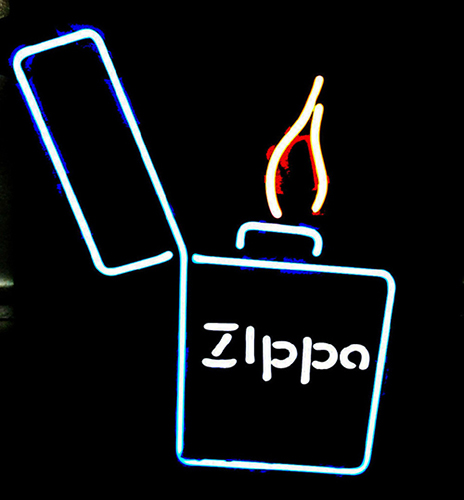 Zippo Lighter Beer Logo Neon Sign