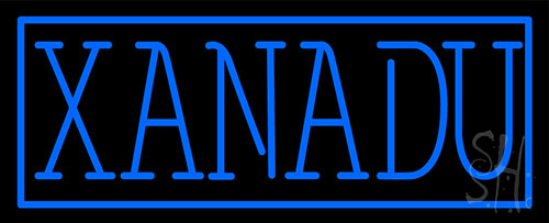 Blue Border Xanadu Neon Sign