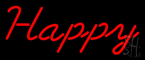 Happy Neon Sign