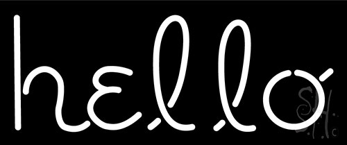 Hello Neon Sign