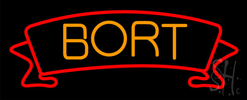 Orange Bort Neon Sign