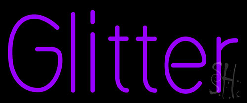 Purple Glitter Neon Sign