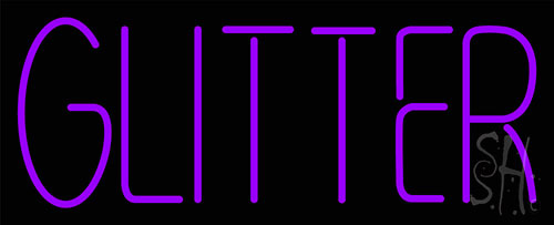 Purple Glitter Neon Sign