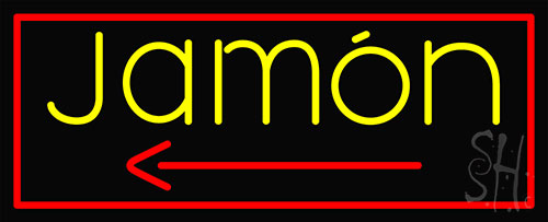 Red  Border Jamon Neon Sign