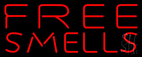 Red Free Smells Neon Sign