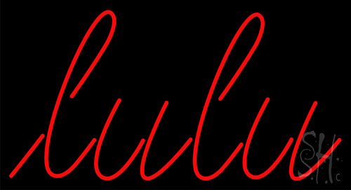 Red Lu Lu Neon Sign