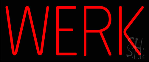 Red Werk Neon Sign