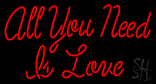 All You Need A Love Neon Sign