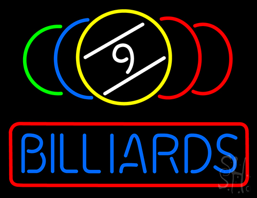 Billiards Neon Sign