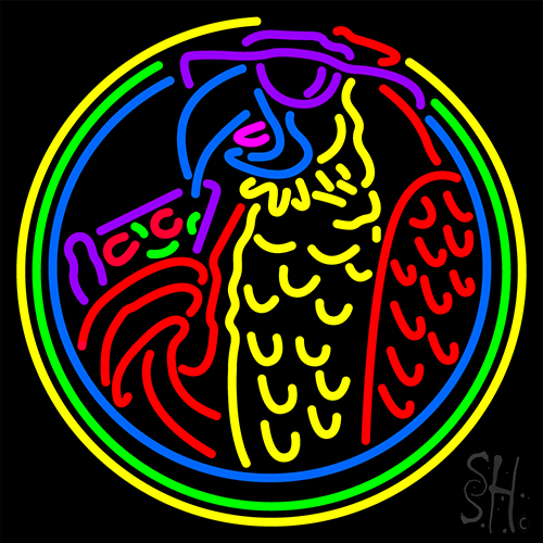 Parrot Martini Logo Neon Sign