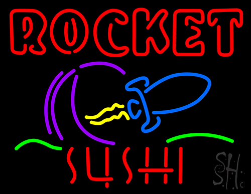 Rocket Sushi Neon Sign