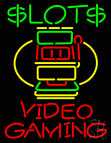 Slots Video Gaming Neon Sign