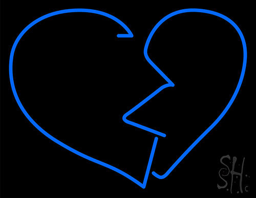 Broken Heart Neon Sign