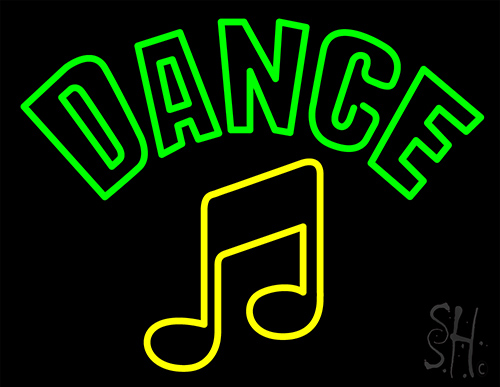 Dance Music Neon Sign