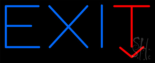 Exit Neon Sign