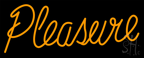 Orange Pleasure Neon Sign